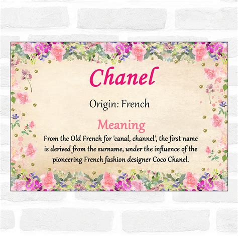 what does chanel name mean